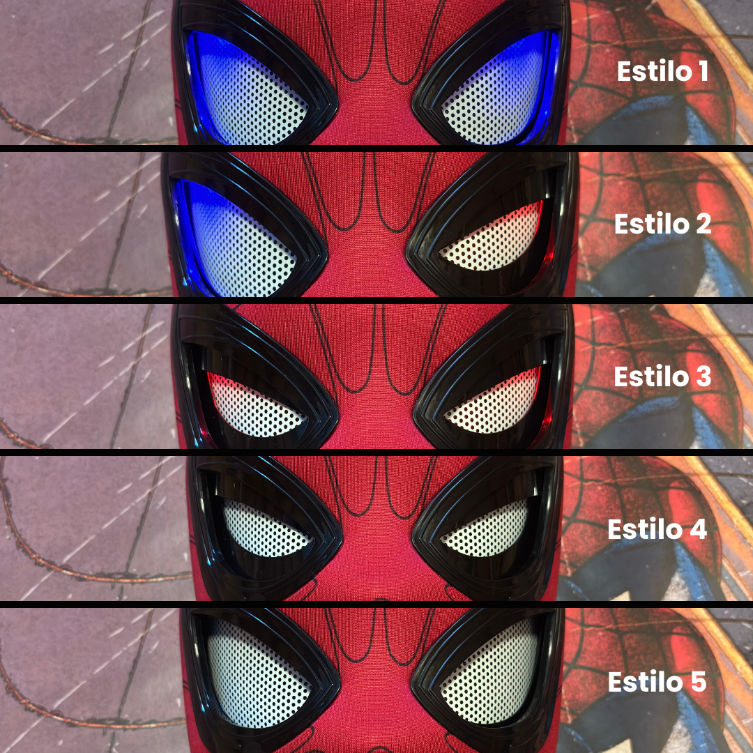 Máscara Spider-Man Con Ojos Móviles