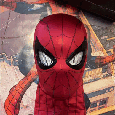 Máscara Spider-Man Con Ojos Móviles